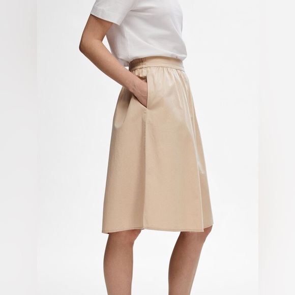 Selected Femme | Cotton Midi Skirt Size 38 - Picture 2 of 3